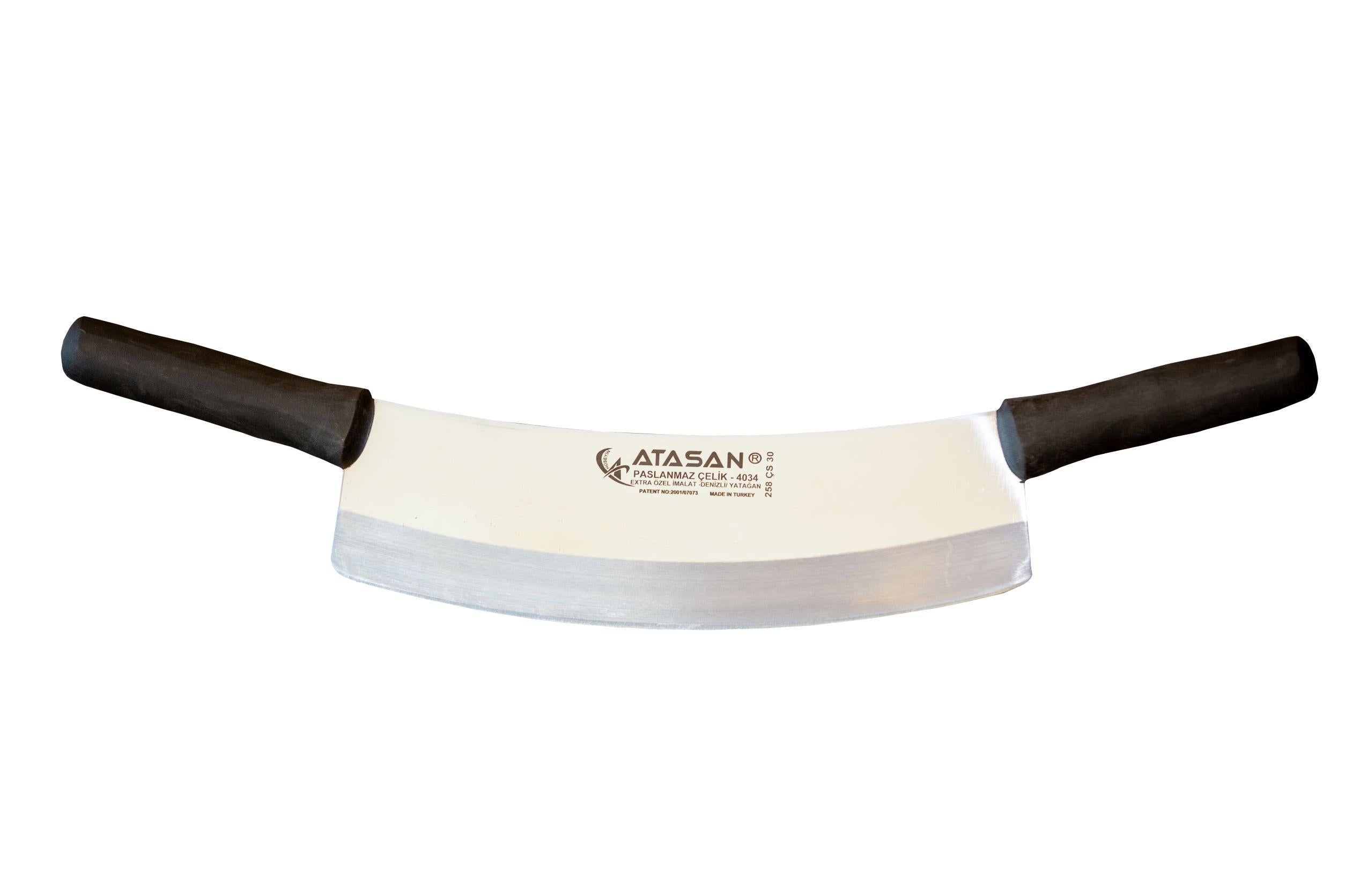 Double Handle Mincing Knife vendor-unknown